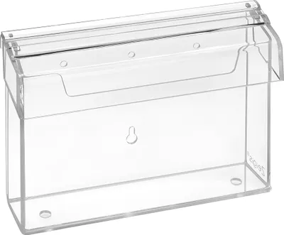 Produktbild von DIN A5 Prospektbox mit Deckel wetterfest im Querformat zur Wandmontage / Prospekthalter / Aussen / Outdoor / Prospektständer / Flyerbox / Flyerhalter