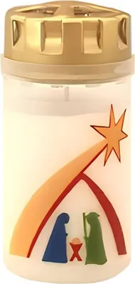 Produktbild von Weihnachtskerze Öllicht Grablicht "Krippe mit Stern"