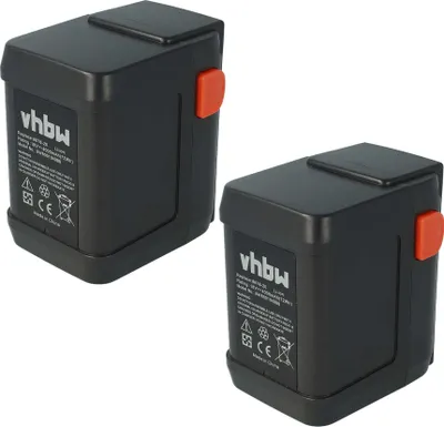 Produktbild von vhbw 2x Akku kompatibel mit Gardena EasyCut Li-18/50, 50-Li Grasschere, Strauchschere Heckenschere Gartengeräte (4000mAh 18V Li-Ion)