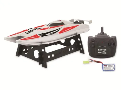 Produktbild von JAMARA RC Rennboot Capter Weiß und Rot 2,4 GHz