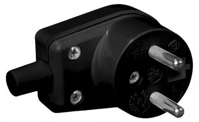 Produktbild von Polmark Winkelstecker Schwarz 16A 230V mit Erdung