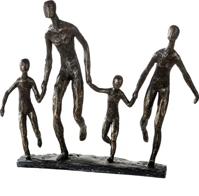 Produktbild von Casablanca by Gilde Dekofigur Skulptur Familie bronzefarben H. 32 cm,79614