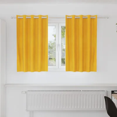 Zdjęcie produktu dla Zasłony zaciemniające 2 pcs Musztardowy Żółty 140 x 140 cm