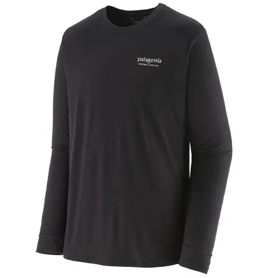Produktbild von PATAGONIA M's L/S Cap Cool Merino Blend Graphic Shirt Heritage Header: Black M