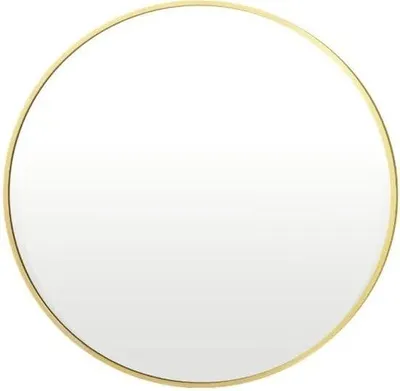 Obrázok produktu pre Zrkadlo – zlatá farba, bezpečnostné sklo – 80 cm