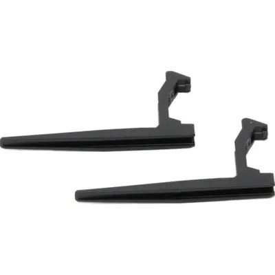 Two black forklift forks are shown against a white background.