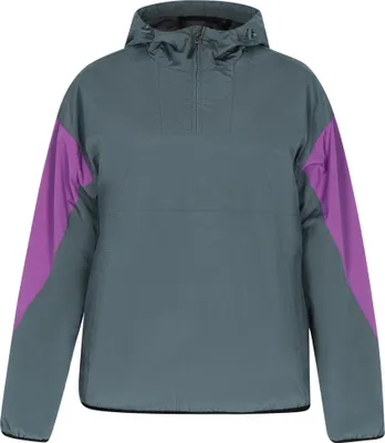 Zdjęcie produktu dla Kurtka damska Tavite – szaro-niebieska w stylu color block, rozmiar XXL