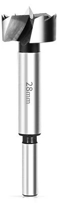 Obrázok produktu pre Vrták Forstner 28 mm, valcovitá hlava, rýchloreznej ocele, určený na drevo a plast, dĺžka 90 mm
