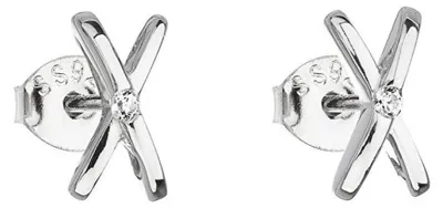 Produktbild von Silberne Ohrstecker Kreuze mit Zirkonen 11094.1