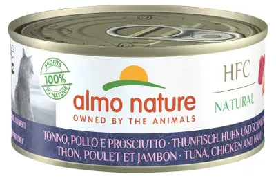 Produktbild von Almo Nature HFC Natural Nassfutter für Erwachsene Katzen - Thunfisch, Hähnchen u