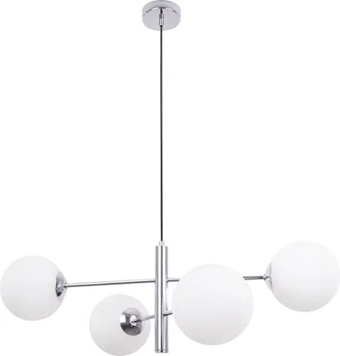 Produktbild von Glamour Loft Hängelampe – Elegante Deckenlampe Kronleuchter mit Glas Kugeln für Wohnzimmer, Schlafzimmer und Gästezimmer