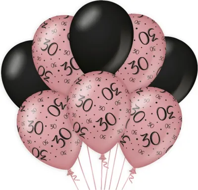 Produktbild von Paperdreams Deko-Luftballons rosa schwarz – 30