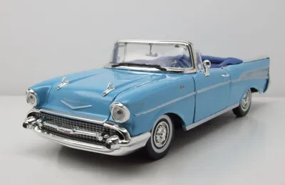 Produktbild von Motormax 73175HB Chevrolet Bel Air Convertible 1957 hellblau 1:18