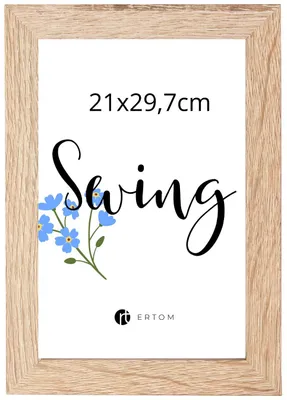 Obrázok produktu pre Rám na fotografie MULTI-SWING SW23L.BR, svetlohnedý, 21x29,7 cm, vyrobený z MDF s presklením, vhodný na postavenie alebo zavesenie