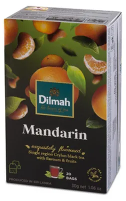 Zdjęcie produktu dla Dilmah Mandarin Flavoured Ceylon Black Tea 20x1,5 g