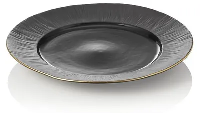 Produktbild von 4x Teller Set MAYA KURO, flach, Ø 30 cm, schwarz, Porzellan