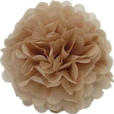 Produktbild von Pompon 35cm Papier 1 Stück Taupe