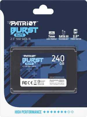 Zdjęcie produktu dla Patriot Memory Burst Elite, 240 GB, 2.5", 450 MB/s, 6 Gbit/s
