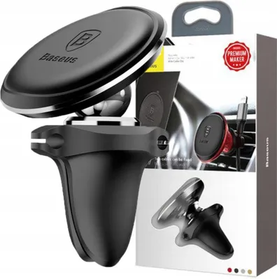 Image de Baseus Support de voiture magnétique pour grille de ventilation (Overseas Edition) - Noir