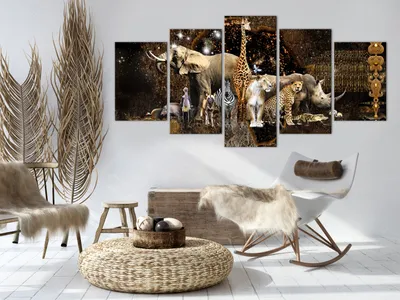 Produktbild von TIERE AFRIKA Acrylglasbild Modern Wandbild Glasbilder Bilder g-C-0284-k-m