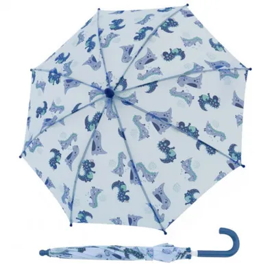 Obrázek produktu pro Doppler Kids Maxi Dino - dětský holový deštník, modrá, geometrický / abstraktní