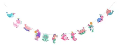 Produktbild von Dekorative Party-Girlande für Kindergeburtstag und Feiern, mit Unterwasser-Motiv, 180 cm