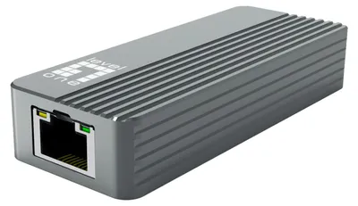 Produktbild von LevelOne USB-0410, Kabelgebunden, USB Typ-C, Ethernet, 10000 Mbit/s, Grau