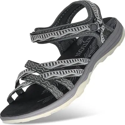 Produktbild von GRITION Damen Sommerschuhe Sandalen Schwarz Größe 39