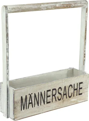 Produktbild von Holzkiste Männersache Deko Pflanzkasten mit Griff Geschenkidee