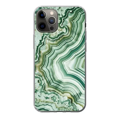 Produktbild von MuchoWow® Handyhülle Schutzhülle Hülle für iPhone 13 Pro Natursteine - Grün - Gesteine und Mineralien Silikon Softcase Handy Hülle - Handy-Tasche