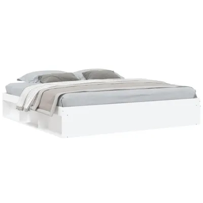 Produktbild von （Saisonschlussverkauf）Bettgestell Erwachsene - modernen Design - Jugendbett/Polsterbett - Weiß 200x200 cm - Klassische Betten NeuMöbel36737