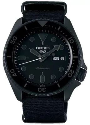Produktbild von Seiko SRPD79K1 5 Sports Automatik Uhr schwarzes Nylonband Street Style Herrenuhr