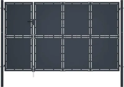 Produktbild von The Living Store Gartentor Stahl 350 x 150 cm Anthrazit