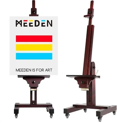 Imagen del producto de Silecomplaza: Caballete de madera grande para pintura: Caballete de estudio profesional