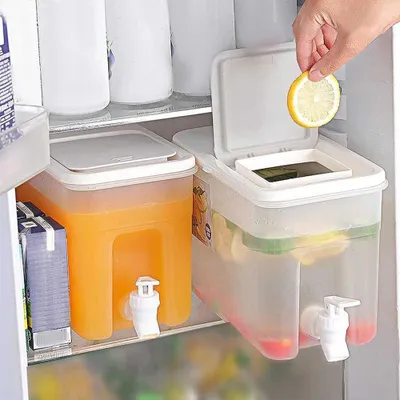 Productafbeelding van Drankdispenser met kraan - IJswater emmer - Koude dranken serveren - Lekvrij kraandesign - 4 liter inhoud - Transparant