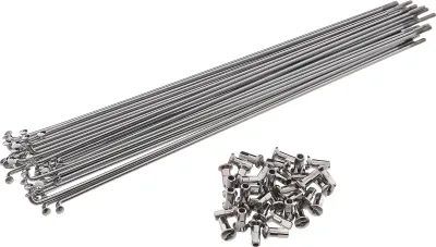 Image de Jeu: rayons avec tétine (18x250mm + 18x260mm) M3 en chrome - jante 22 pouces pour roue avant - pour Simson SR1