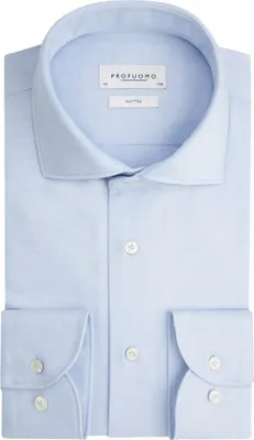 Produktbild von Profuomo Slim Fit Hemd hellblau gestrickte Baumwolle