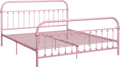 Obrázek produktu pro vidaXL Postelový rošt růžový kov 180x200 cm
