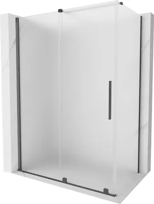 Produktbild von Mexen Velar Duschkabine Gun Gray, Frostglas, 150x90 cm, Schiebetür