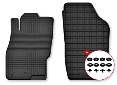 Image de Tapis avant en caoutchouc pour Range Rover Sport II 2013- (SUV) – 2 pièces, noirs, semi-universel, adapté