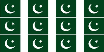 Produktbild von Mini Aufkleber Set - Pack glatt - 50x31mm - selbstklebender Sticker - Pakistan - Flagge / Banner / Standarte fürs Auto, Büro, zu Hause und die Schule - 12 Stück