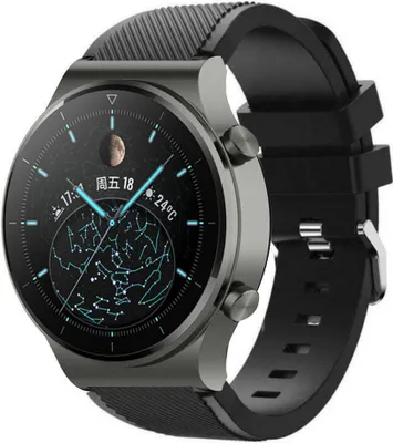 Produktbild von Strap-it Huawei Watch GT 2 Pro Silikonarmband (Schwarz)