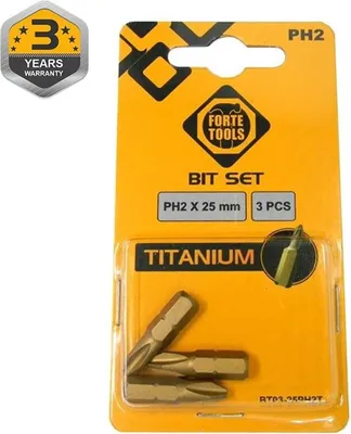Produktbild von Titan-Schraubendreher-Bit Ph2X25Mm 3Stk