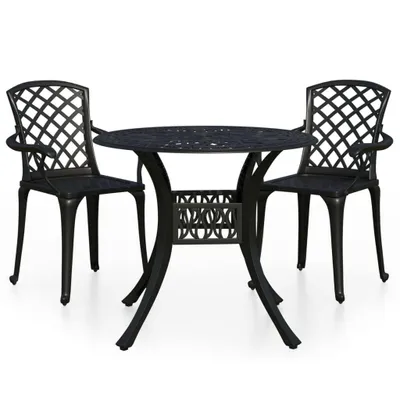 Immagine prodotto di Set da Bistrot 3 pz in Alluminio Pressofuso Nero