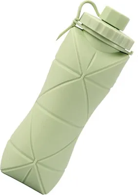 Produktbild von INF 600ml Faltbare Wasserflasche - Tragbarer Silikonkessel für Reise & Outdoor