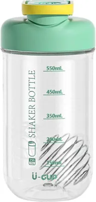 Produktbild von Ibenzoa® Tritan-Shaker 750 ml – BPA-freie Sport- & Proteinflasche mit Edelstahl-Rührkugel, ml-Messskala, ergonomisch & auslaufsicher