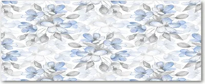 Produktbild von Tulup® Leinwandbild - 125x50 cm - Wandkunst - Drucke auf Leinwand - Leinwanddruck - Blumen & Pflanzen - Blau - Zarte Blumen