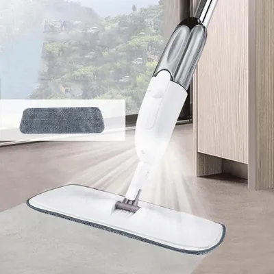 Image de Serpillière vaporisateur avec tampons en microfibre pour le nettoyage des sols
