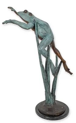 Productafbeelding van A Bronze Sculpture Of A Leaping Frog