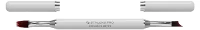 Obrázok produktu pre Staleks | Dvojstranný gél lakovací štetec 11 mm / 10 mm - Syntetické štetiny - Profesionálny štetec